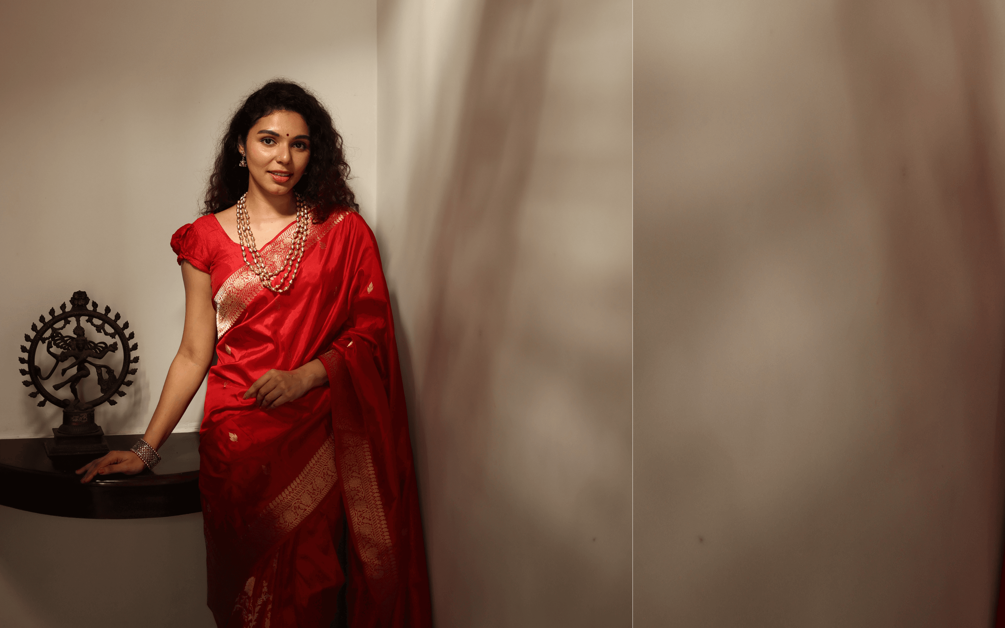 Woman in traditional Indian attire