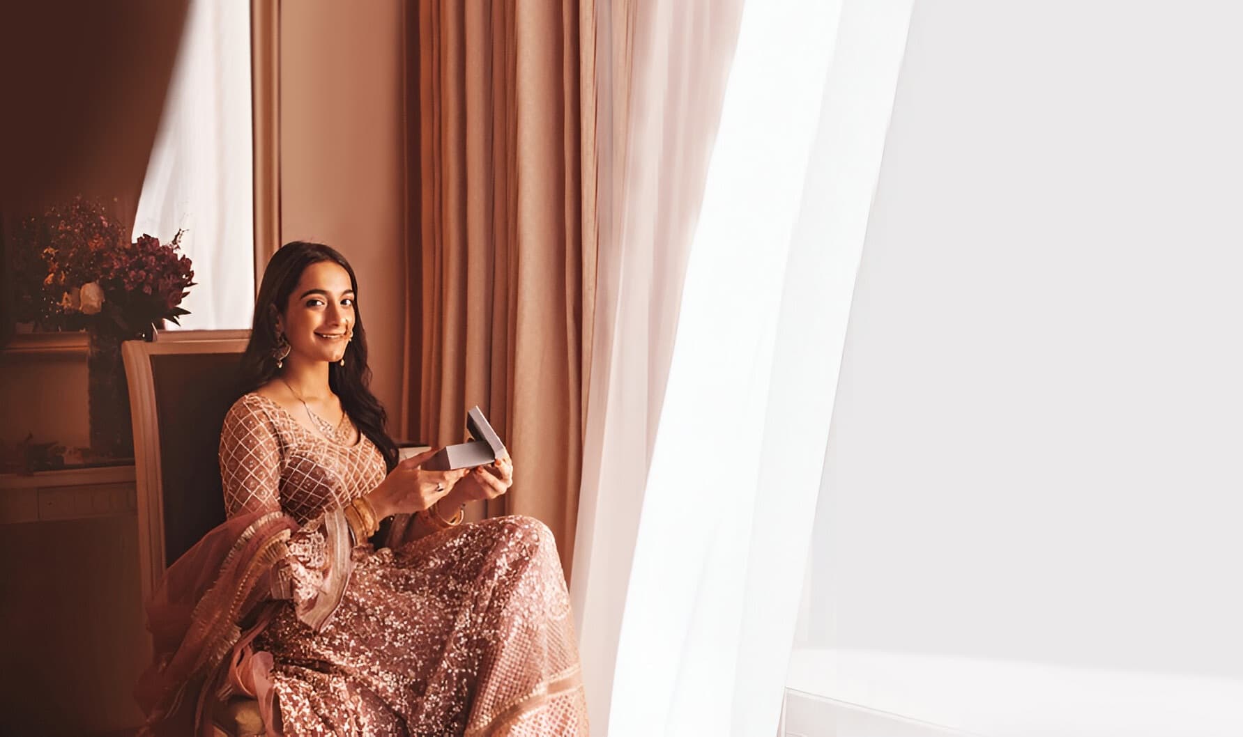 Woman in traditional Indian attire