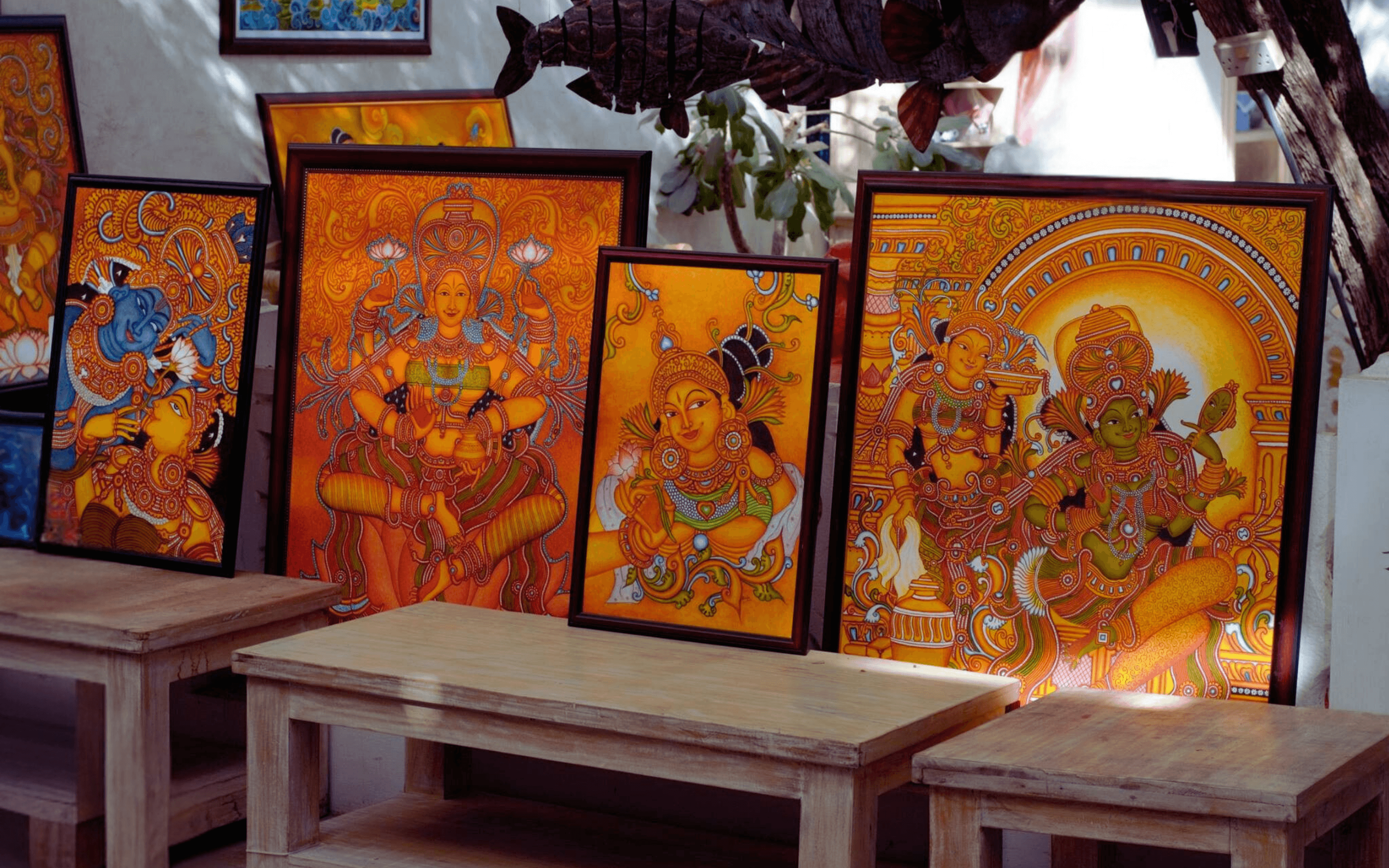 Traditional Indian artisan creating beautiful handmade crafts